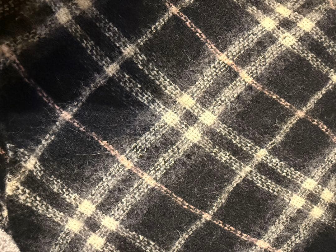 バーバリー　ブルーレーベル　黒　チェック　ウール　ワンピース　38