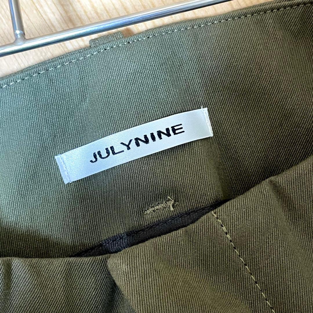新品 JULYNINE タックパンツ カーキ 日本製 2024AW