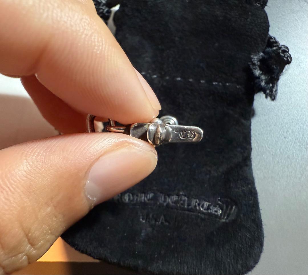 クロムハーツ CHクロスベビーファット　ドロップピアス 片耳　インボイス付き