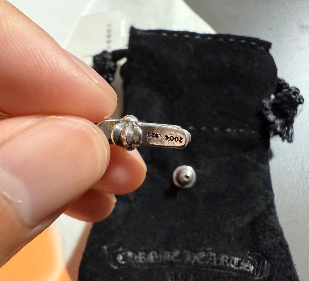 クロムハーツ CHクロスベビーファット　ドロップピアス 片耳　インボイス付き