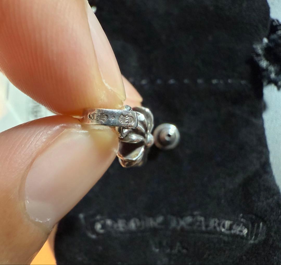 クロムハーツ CHクロスベビーファット　ドロップピアス 片耳　インボイス付き