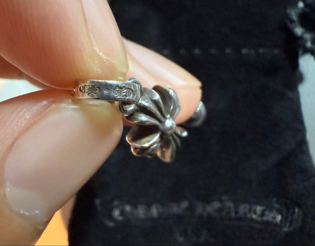 クロムハーツ CHクロスベビーファット　ドロップピアス 片耳　インボイス付き