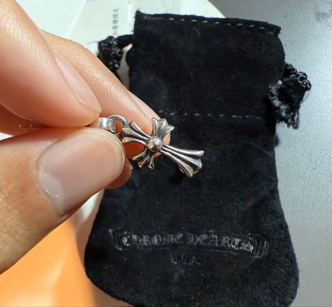 クロムハーツ CHクロスベビーファット　ドロップピアス 片耳　インボイス付き