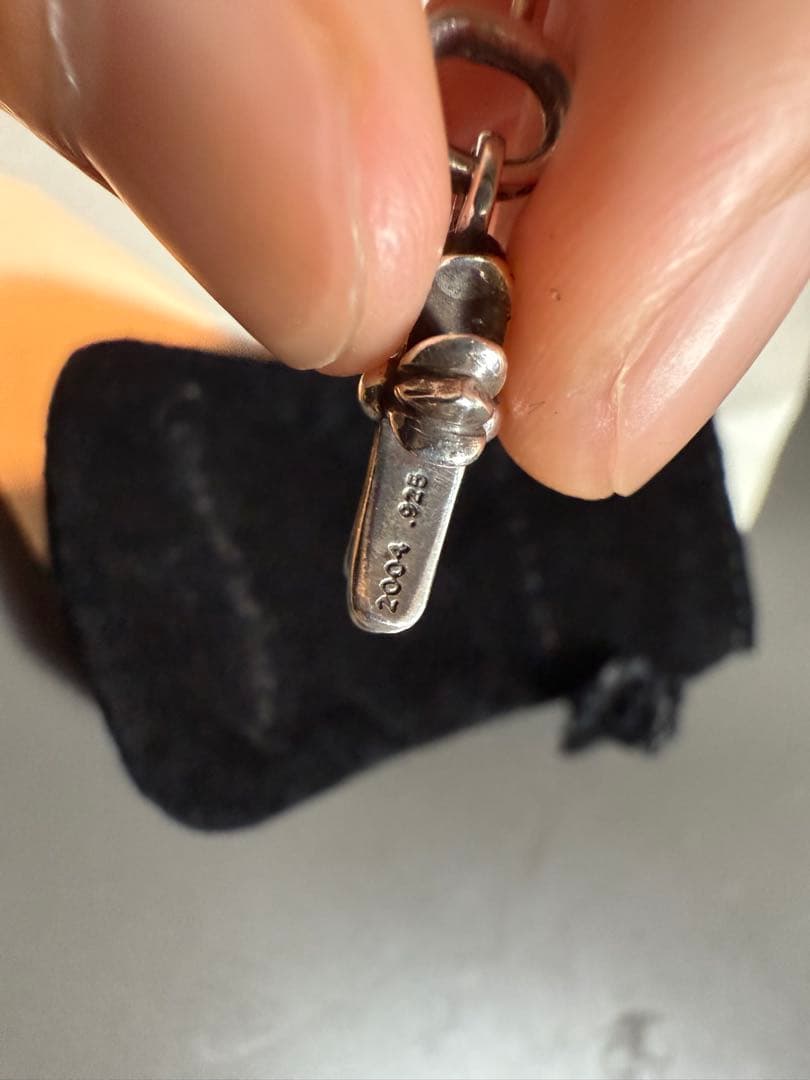 クロムハーツ CHクロスベビーファット　ドロップピアス 片耳　インボイス付き