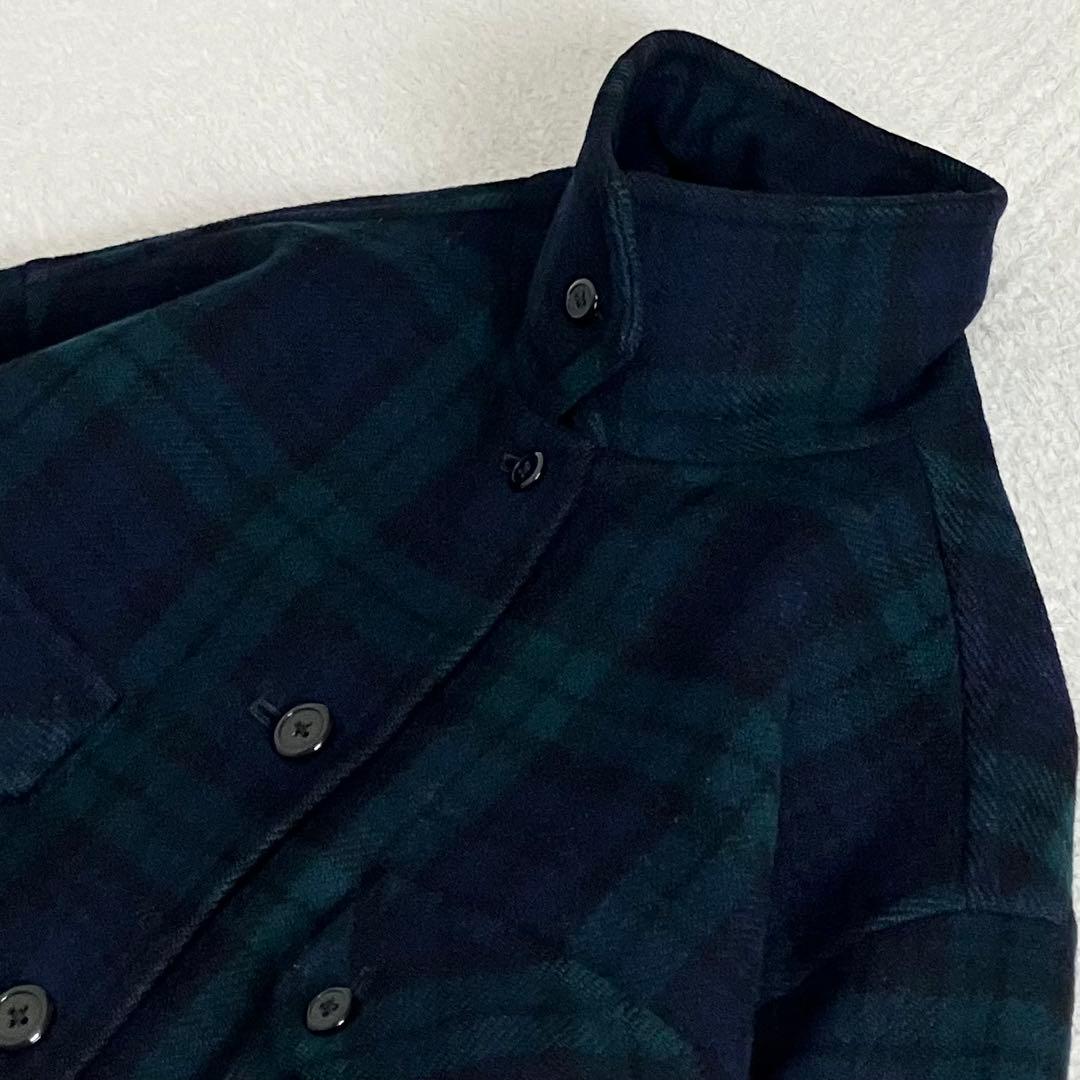 FUKUZO フクゾー　カーコート　ウールジャケット　ブラックウォッチ　L