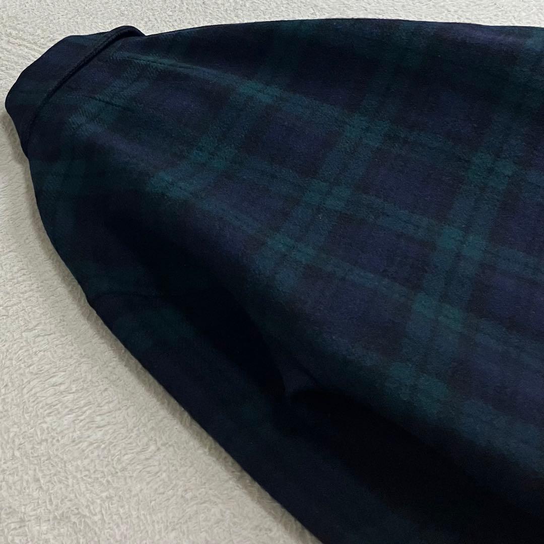 FUKUZO フクゾー　カーコート　ウールジャケット　ブラックウォッチ　L