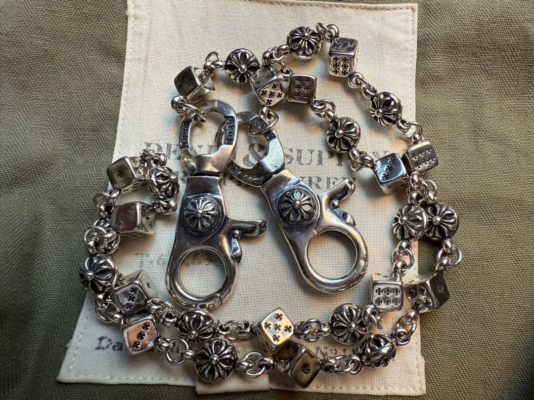 【Dice × Flower ウォレットチェーン】 重厚で存在感QBSZSZ04