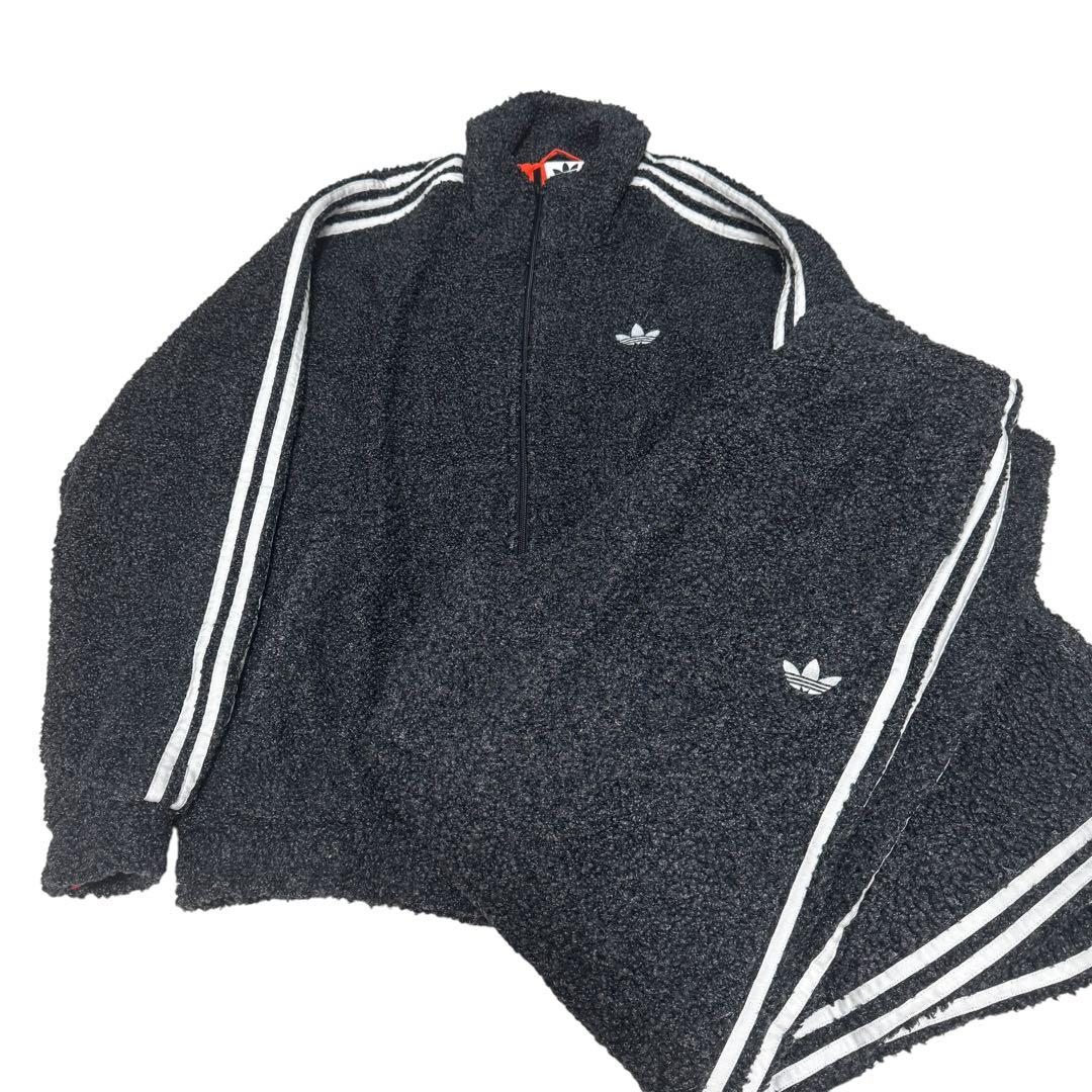 美品　adidas ブークレ　セットアップ　ファイヤーバード　ボアジャージ2XL