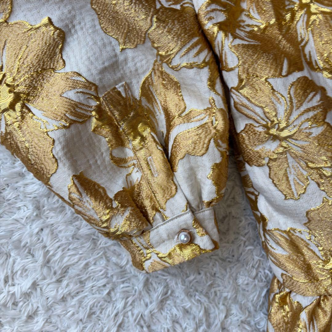 極美品✨シスタージェーン✨ジャガード マキシ丈　ロングワンピース　ティアード S