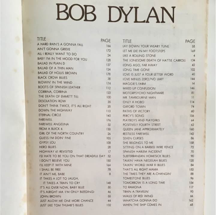 BOB DYLAN ボブディラン ギター 楽譜 WARNER BROS.1974