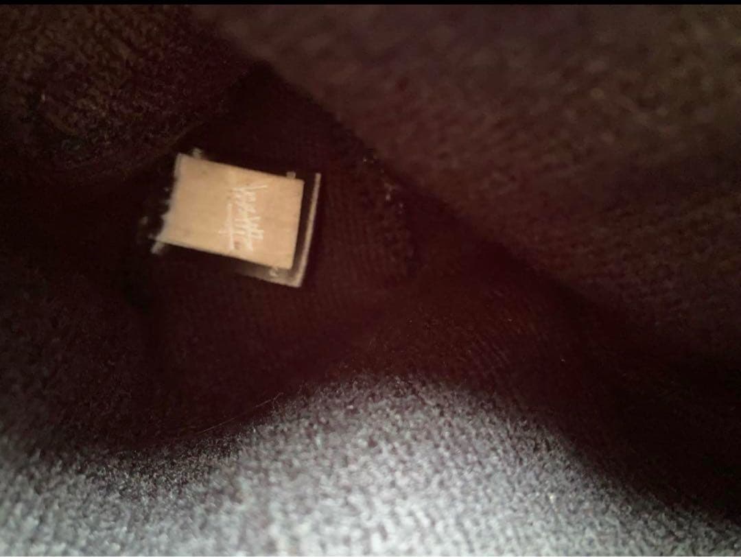 90s old ステューシー ボンボン ニット帽 ブラック 銀タグ