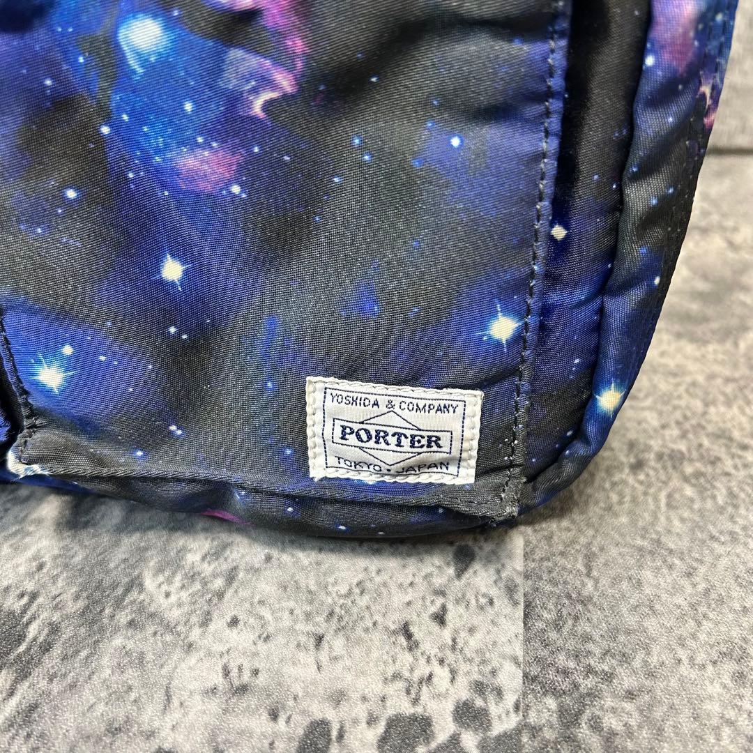 【美品】PORTER X-girl コラボ　ショルダーバッグ　宇宙柄　吉田カバン