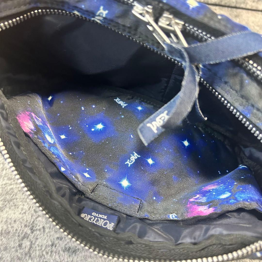 【美品】PORTER X-girl コラボ　ショルダーバッグ　宇宙柄　吉田カバン
