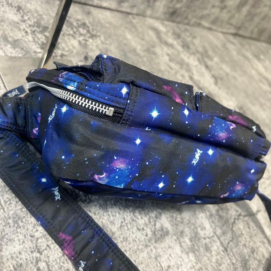 【美品】PORTER X-girl コラボ　ショルダーバッグ　宇宙柄　吉田カバン