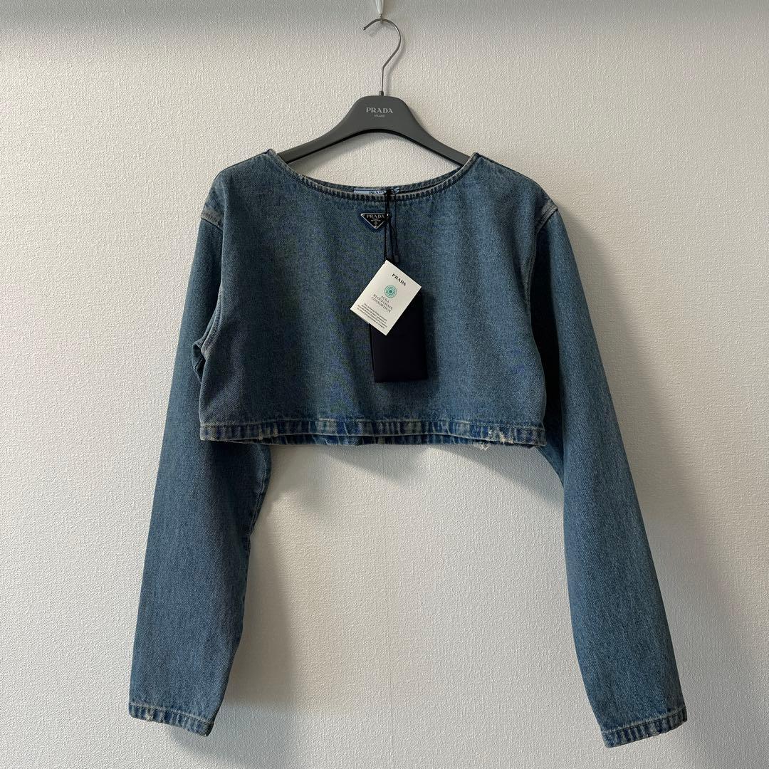 PRADA プラダ デニム クロップド ジャケット