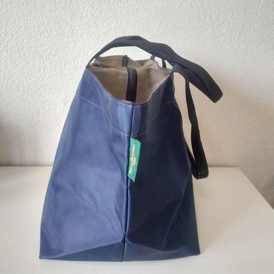 エルベシャプリエ 1028N 舟形トートバッグ　ネイビー×カーキ