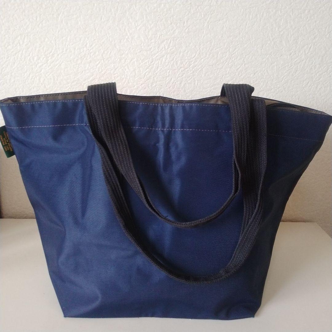 エルベシャプリエ 1028N 舟形トートバッグ　ネイビー×カーキ