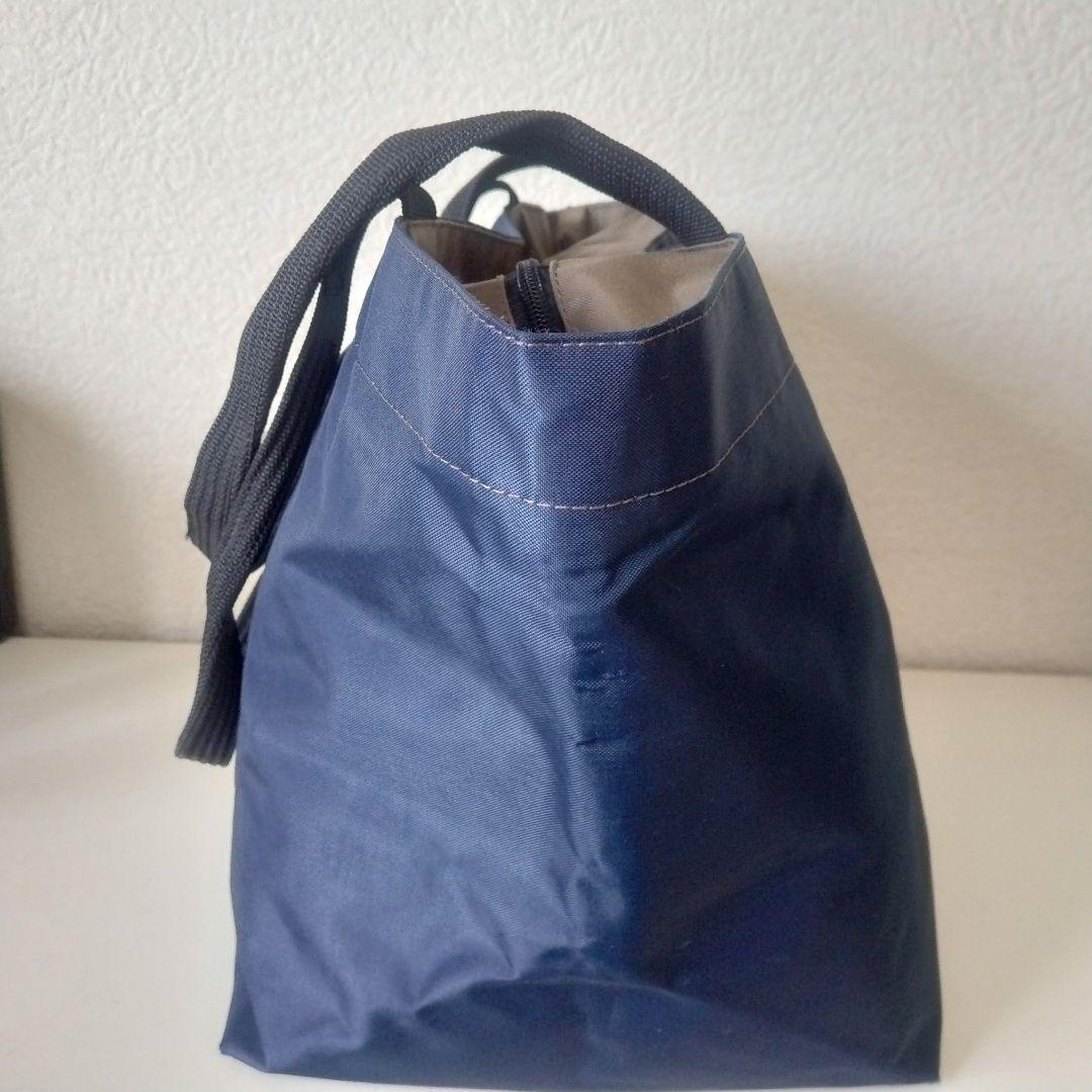 エルベシャプリエ 1028N 舟形トートバッグ　ネイビー×カーキ