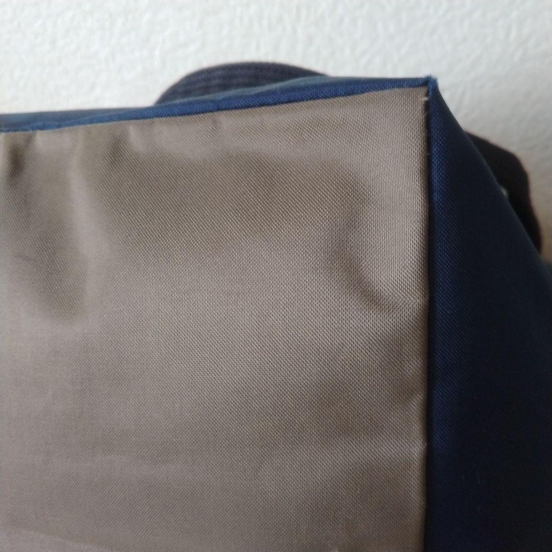 エルベシャプリエ 1028N 舟形トートバッグ　ネイビー×カーキ