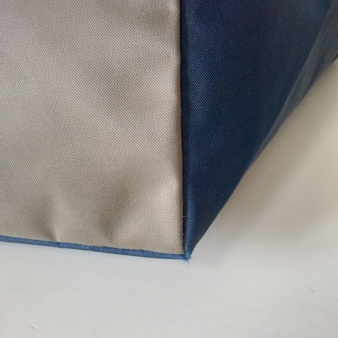 エルベシャプリエ 1028N 舟形トートバッグ　ネイビー×カーキ