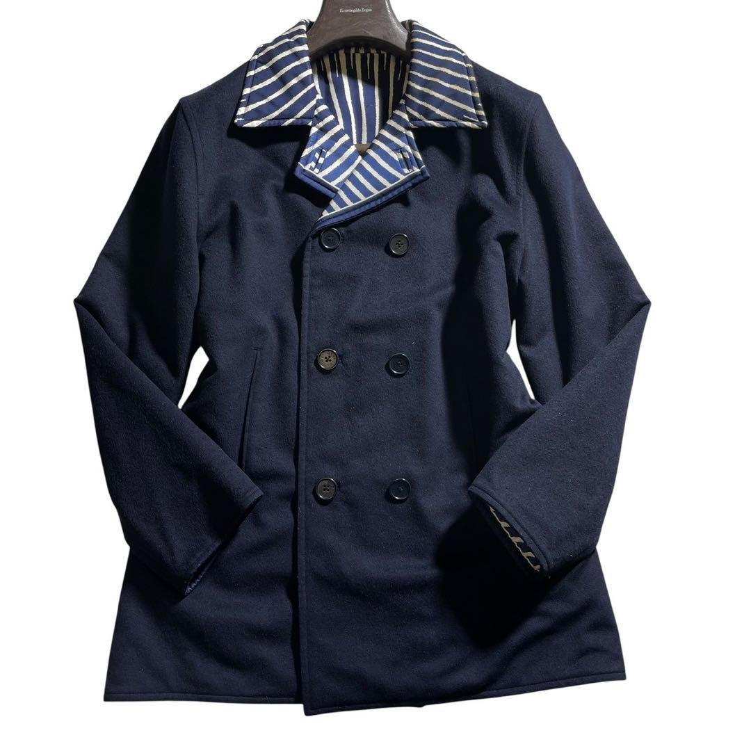 ✨️美品✨️ HERMÈS エルメス リバーシブル ピーコート シルク使用!!