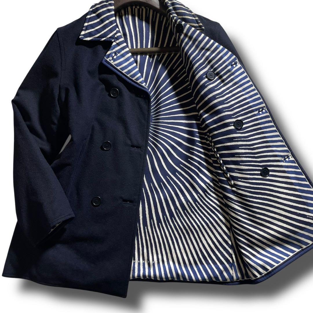 ✨️美品✨️ HERMÈS エルメス リバーシブル ピーコート シルク使用!!