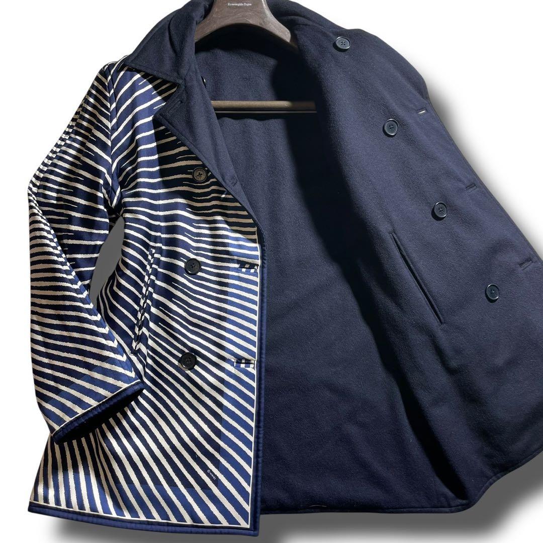 ✨️美品✨️ HERMÈS エルメス リバーシブル ピーコート シルク使用!!