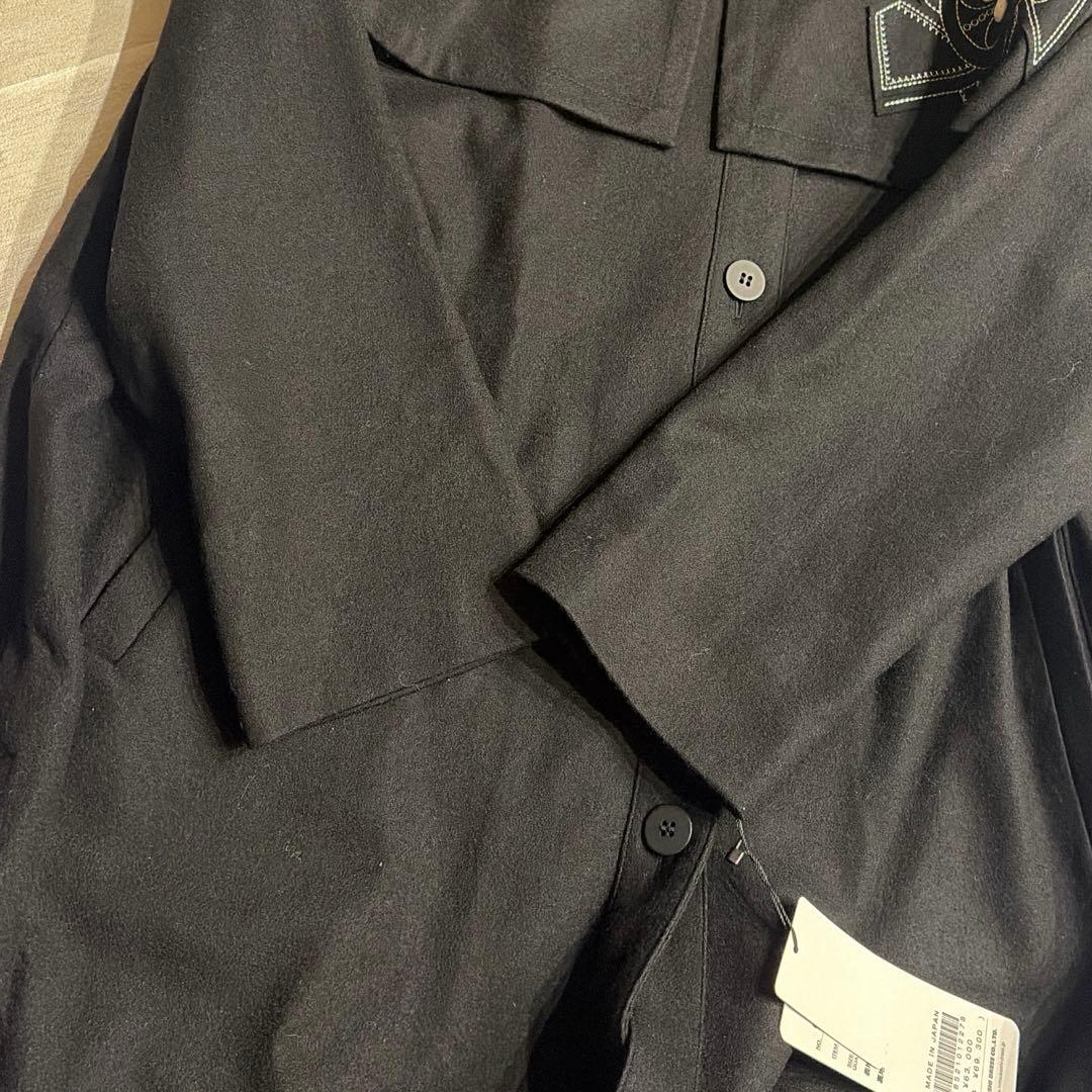 新品✨ジェニーギャルソン ロングコート 定価6,9万 ビッグカラー 刺繍 日本製