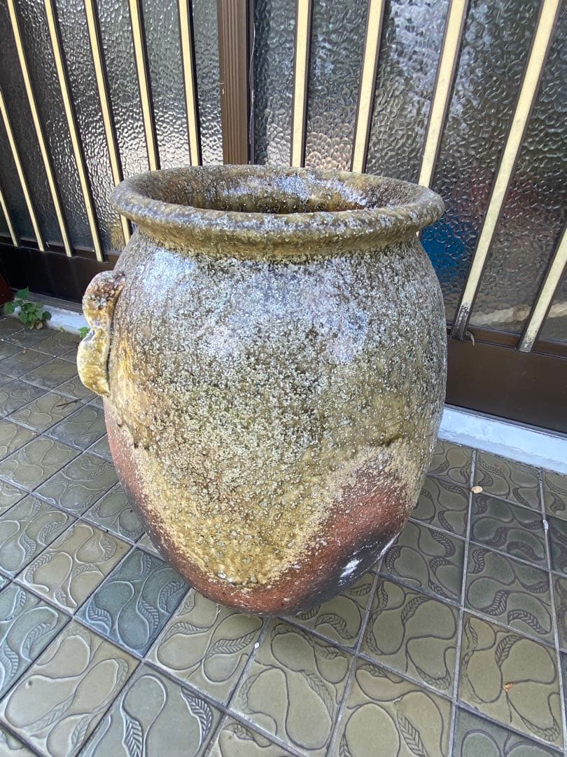 信楽焼　傘立て　壺