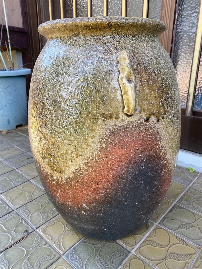 信楽焼　傘立て　壺
