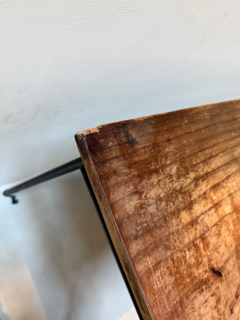 ヴィンテージ　木製　アイアン　テーブル