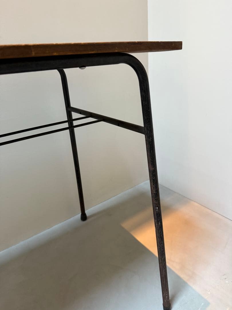 ヴィンテージ　木製　アイアン　テーブル