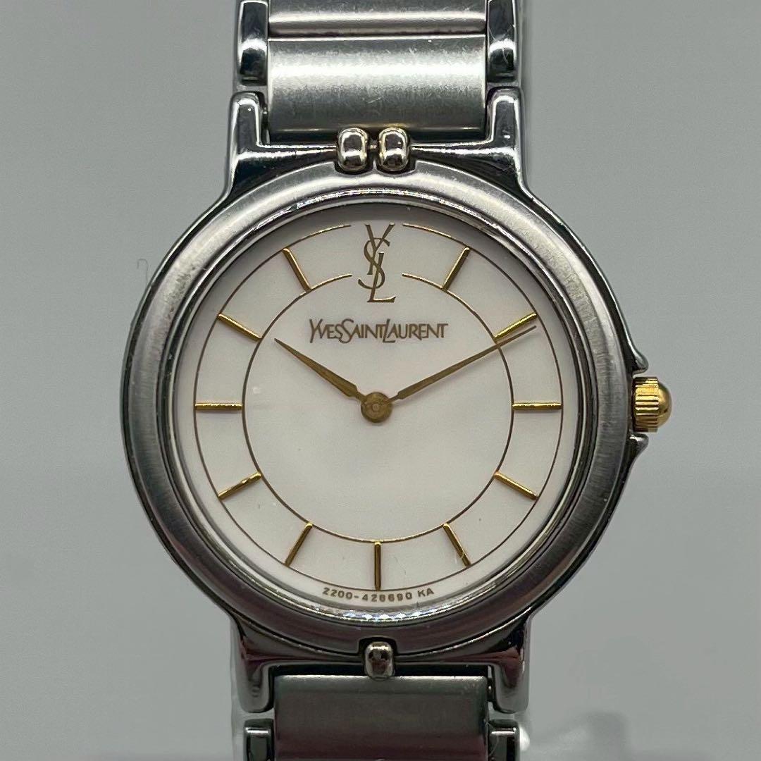 新品電池✨️Yves Saint Laurent 腕時計 クオーツ シルバー