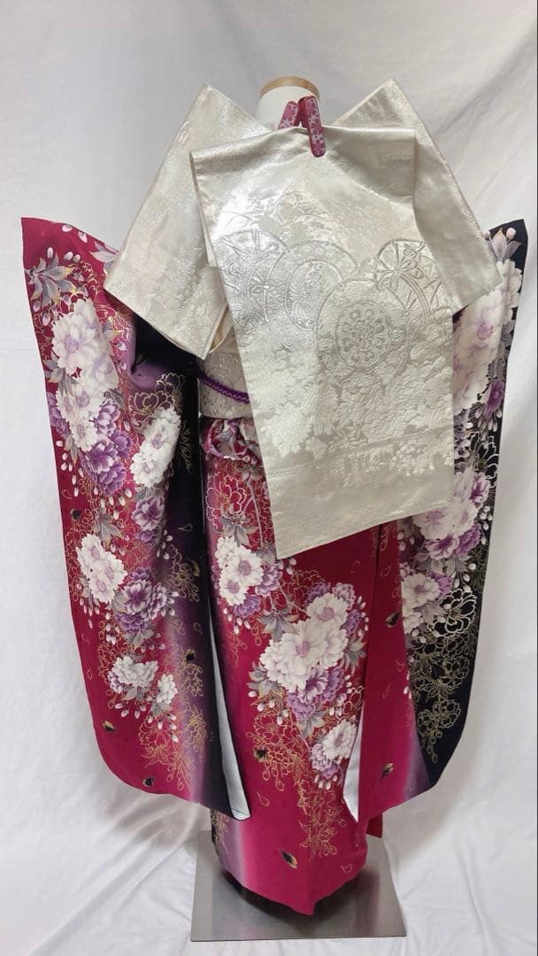 よしたか品 振袖6点セット　振袖フルセット　花柄. 成人式 正絹