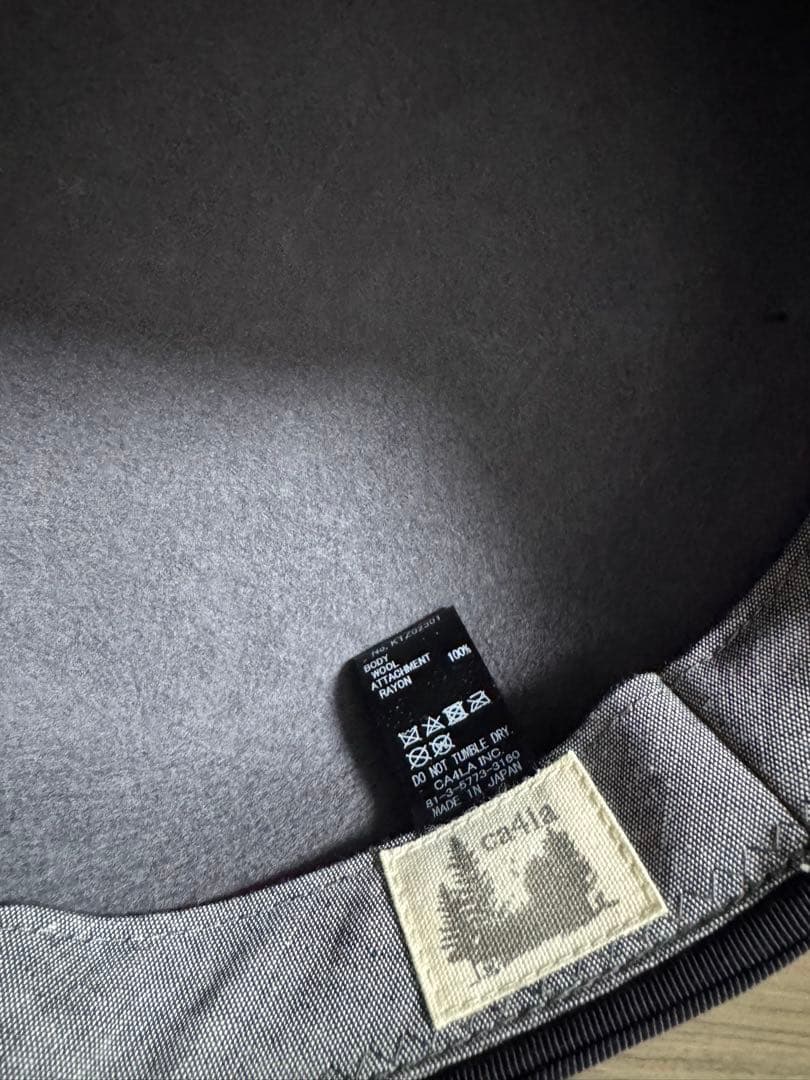 カシラ CA4LA HUMBERT グレー リボン ウールハット　キャスケット