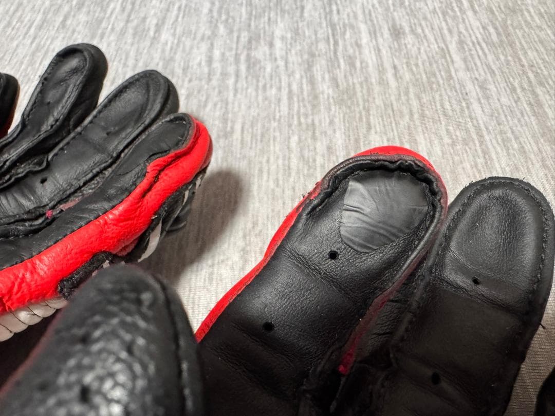 GP PRO レザーグローブ 黒/赤