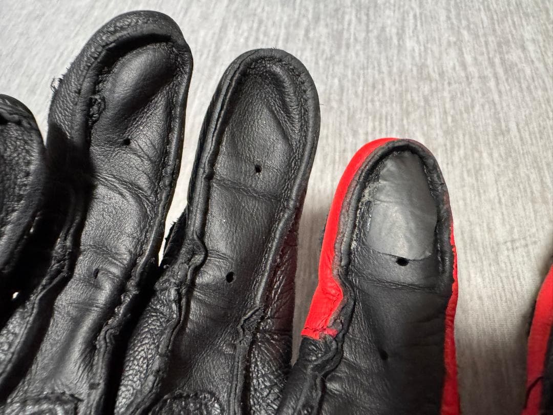 GP PRO レザーグローブ 黒/赤