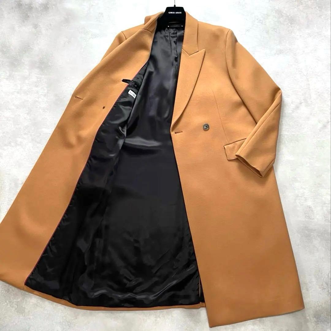 極美品 ポールスミス ダブルチェスターコート キャメル マキシ丈 XLサイズ