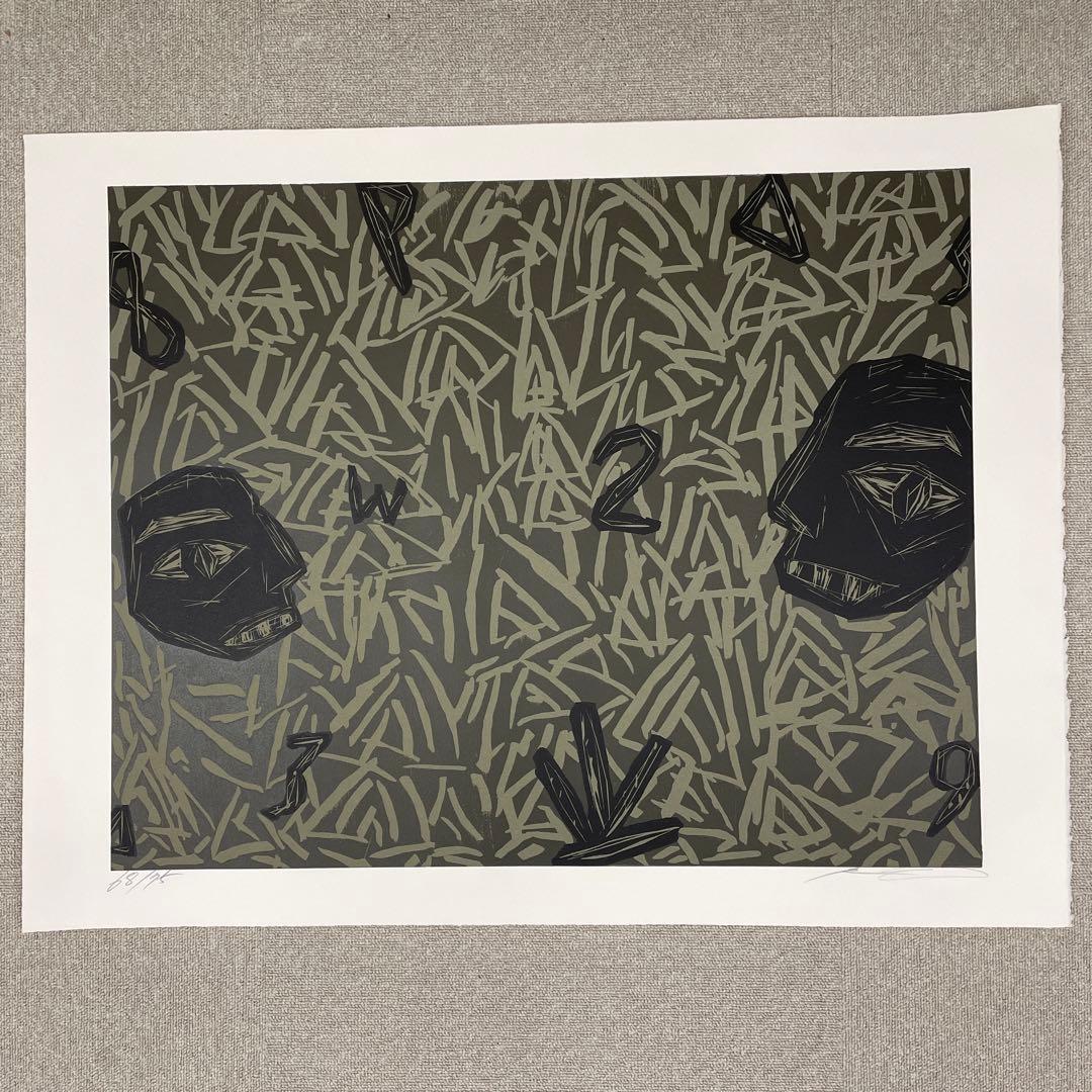 2157 RoshiwOKADA 岡田露愁「BLUMEN」木版シルク限定75部