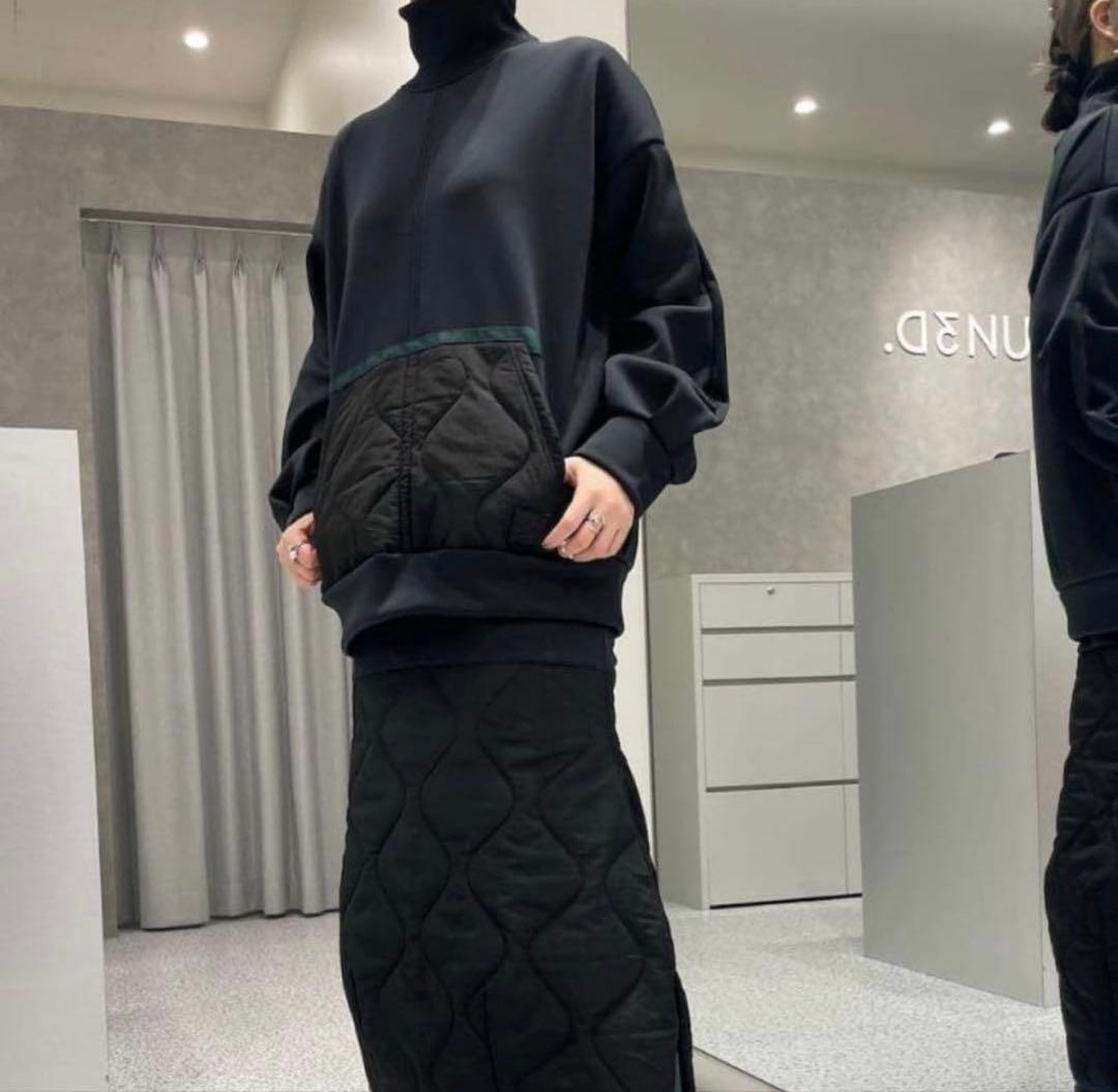 定価3.3万円✨️UN3D QUILTING DOCKING SWEAT ブラック