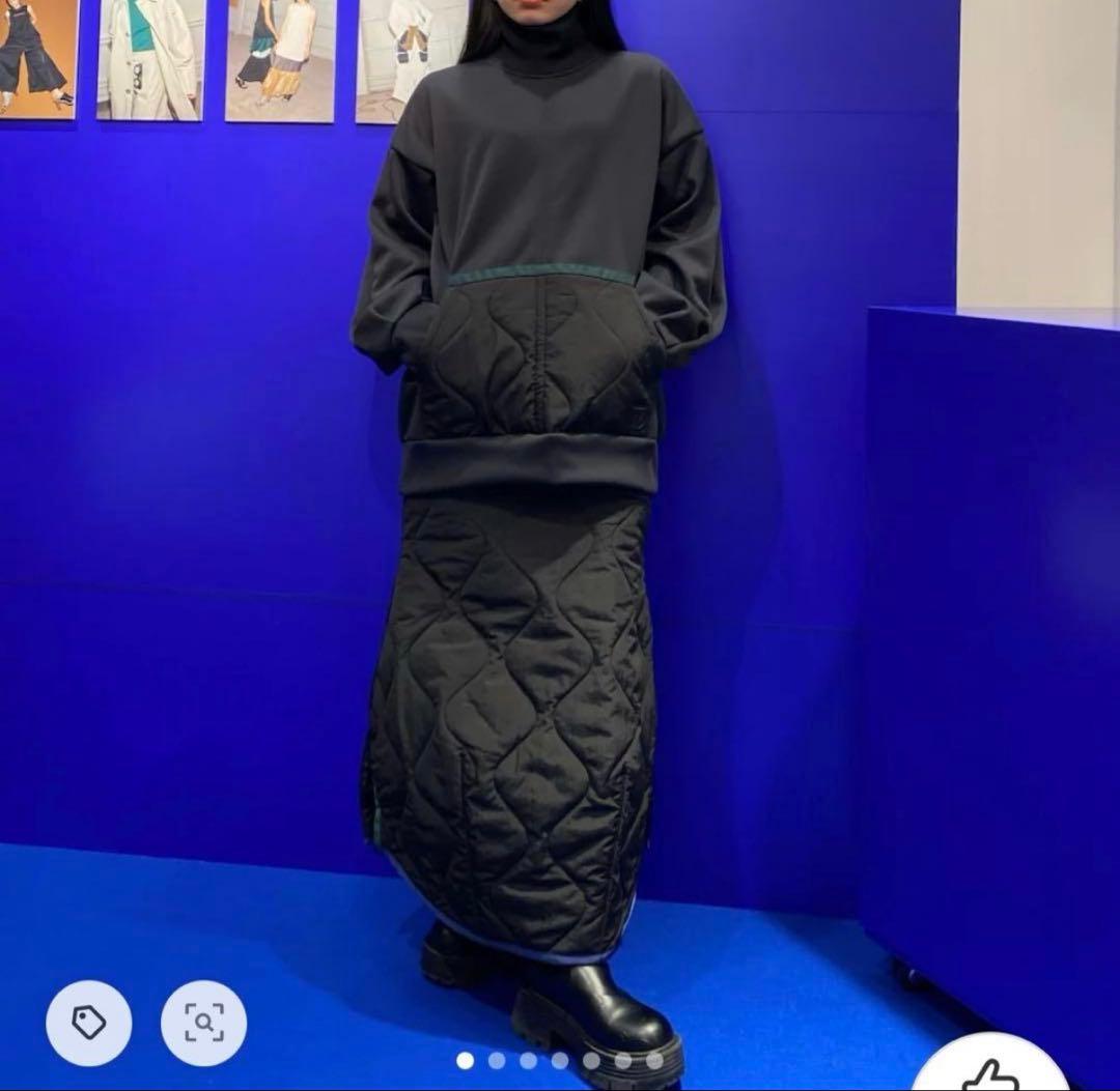 定価3.3万円✨️UN3D QUILTING DOCKING SWEAT ブラック