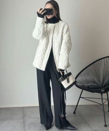 Emma Taylor エマテイラー ノーカラーコート キルティング サイズ38