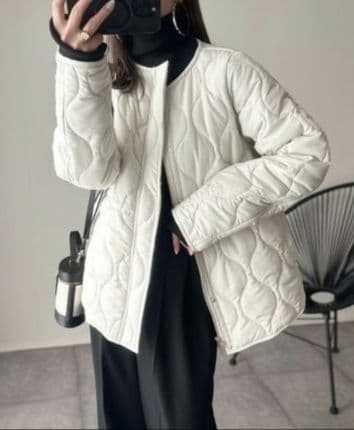 Emma Taylor エマテイラー ノーカラーコート キルティング サイズ38