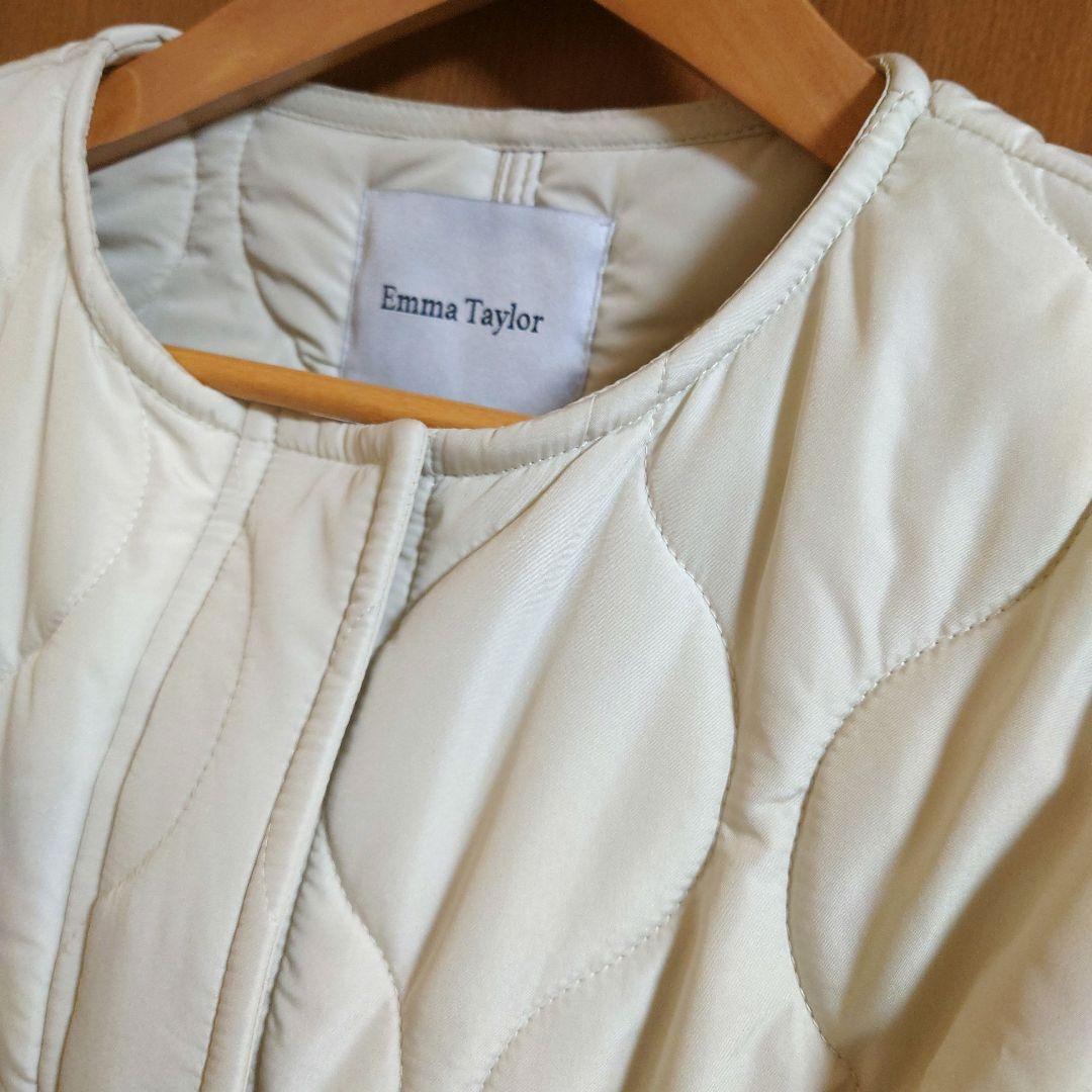 Emma Taylor エマテイラー ノーカラーコート キルティング サイズ38