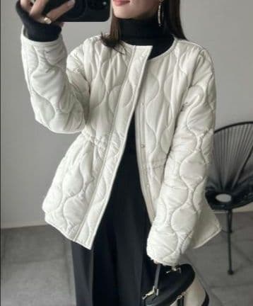 Emma Taylor エマテイラー ノーカラーコート キルティング サイズ38