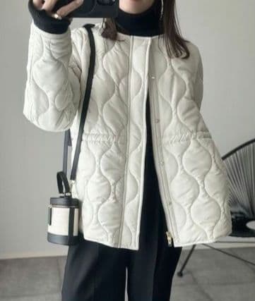 Emma Taylor エマテイラー ノーカラーコート キルティング サイズ38