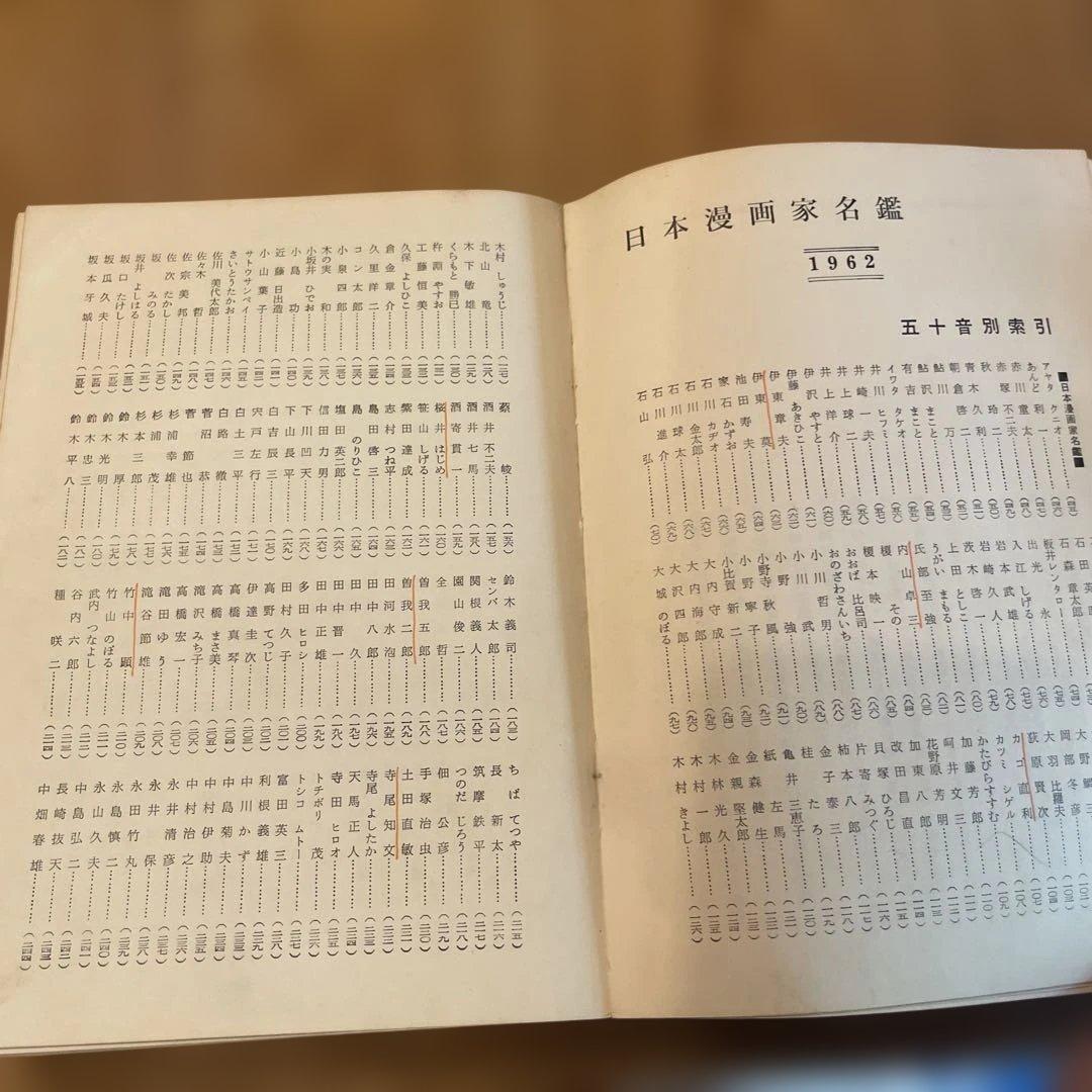 日本漫画家名鑑 昭和三十七版