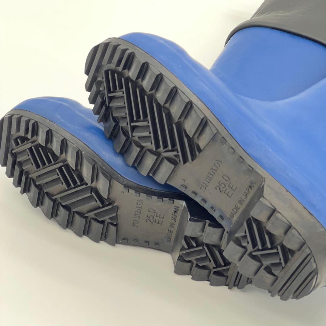 【新品未使用】安全防寒長靴〈シバタ〉セーフティベアー（25.0cm/ネイビー）