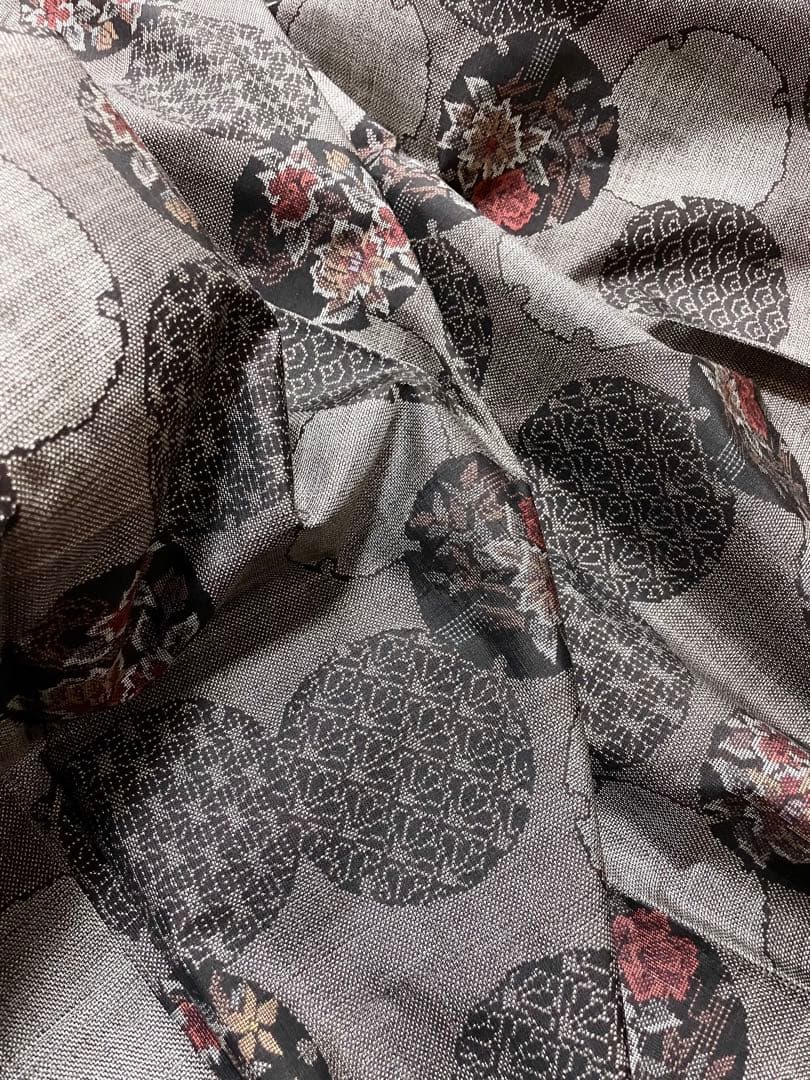 大島紬 泥染 カタス式 9マルキ 雪輪