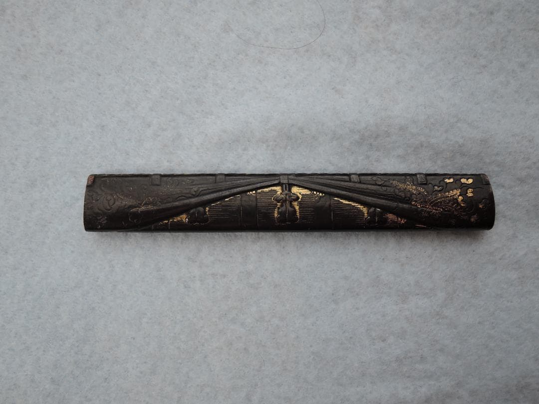 獅子小柄小刀★赤銅魚々子★時代武具